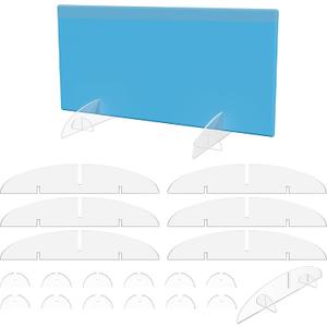 6 Pcs Acrylic Poster Board Stand Holder, 11.8 x 2.36 Inch Clear Tabletop Acrylic Sign Display Foam Board Stand for Menus Flyers Photos, 1/4" Thick Sturdy Frame for Home Office Restaurant Store Retail