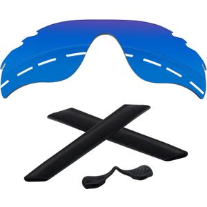 1.6MM Polarized Replacement Lenses & Rubber Kits for Oakley RadarLock Path Family Sunglasses (Sapphire Blue - Polycarbonate Polarized)