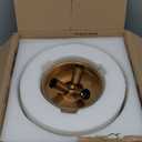 Semi Flush Mount Ceiling Light, 12 Inch Large Gold Ceiling Light Fixture, 3-Light Globe Glass Farmhouse Kitchen Lighting Fixtures for Bathroom, Hallway, Dining Room (Bulb Not Included)