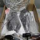 PoKat 23'' Table Lamps Set of 2 for Living Room Bedroom, Farmhouse Bedside Lamps, Resin Vintage Lamps for Night Stands, Office Sideboard Guest Room Hallway (Deep Gray)