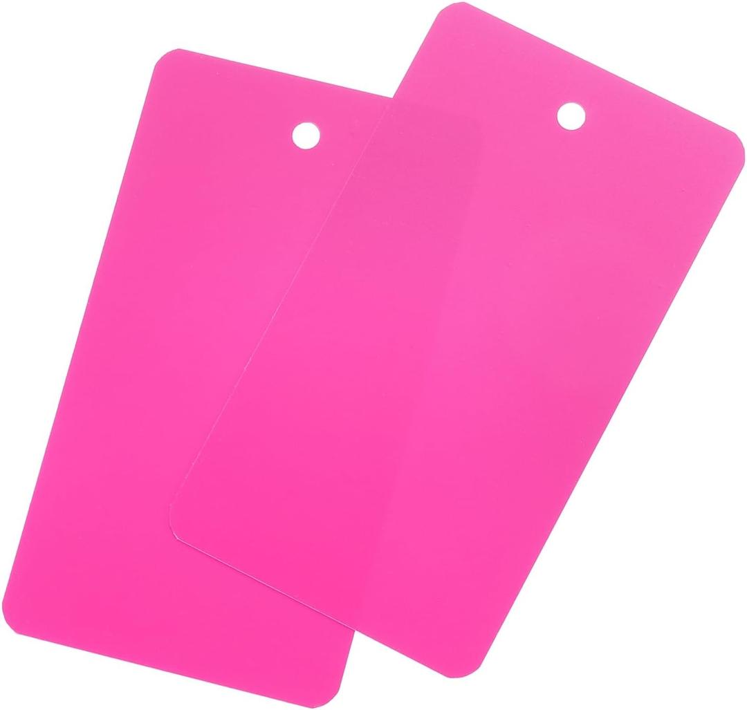 MECCANIXITY Blank Waterproof Eyelet Hole Plastic Shipping Tags,Blank Labeling Tags for Product Identification Tags,Valve Marking,Outdoor Tagging,5x9cm/1.97x3.54 Inch Pack of 200,Pink