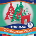 Tru-Ray Premium Construction Paper, Holiday Colored Paper, 3 Assorted Colors, 9 x 12, 150 Sheets