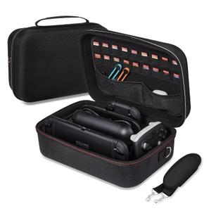 CoBak All-in-One Carrying Case for Nintendo Switch 2 (2025), with 18 Game Card Slots, Pro Controller Holder, Dock & Adapter Storage, Accessory Compartment, Portable Travel Bag, Black