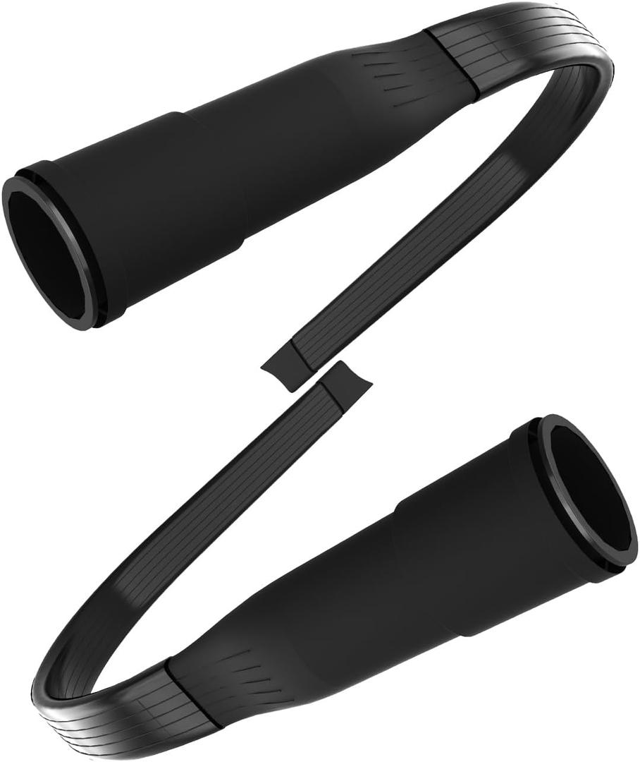2PCS 25" Flexible Vacuum Crevice Attachment Tool | Attachment for Vacuum Hoses Extendable Bendable Nozzle for 1-1/4" or 1-3/8" (32mm-35mm) Vacuum Flat Slot Nozzle Interface for Car Home Cleaning