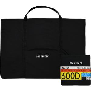 MEEDEN Soft Art Portfolio Bag: 24 x 36 Inch Black Art Canvas Portfolio Case - Waterproof 600D Oxford Carrying Storage Case for Artwork, Poster, Sketching, and Drawing