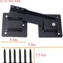 Gate Latch for Wooden Fence, 9 Inch Heavy Duty Fence Gate Latch with Padlock Hole, Outdoor Flip Gate Latch for Wood and Metal Gates, Yard, Shed, Barn