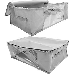 2pcs Foldable Quilt Storage Bag Over Door Organizer Under Bed Clothes Storage Large Capacity Bedding Bag