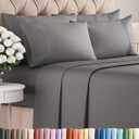 King 6 Piece Sheet Set - Comfy, Breathable & Cooling - Hotel Luxury Bedding for Women, Men, Kids, Teens & Children - 1 Flat & 1 Fitted Sheet & 4 Pillowcases w/ Deep Pockets - Wrinkle Free - Dark Grey