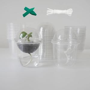 ORIMERC 30 Pack Self-Watering Seed Starter Cup with Humidity Dome, Self Watering Seeds Starting Kit, Transparent Plant Germination Nursery Pot, Automatic Watering Container for Planting Seedling