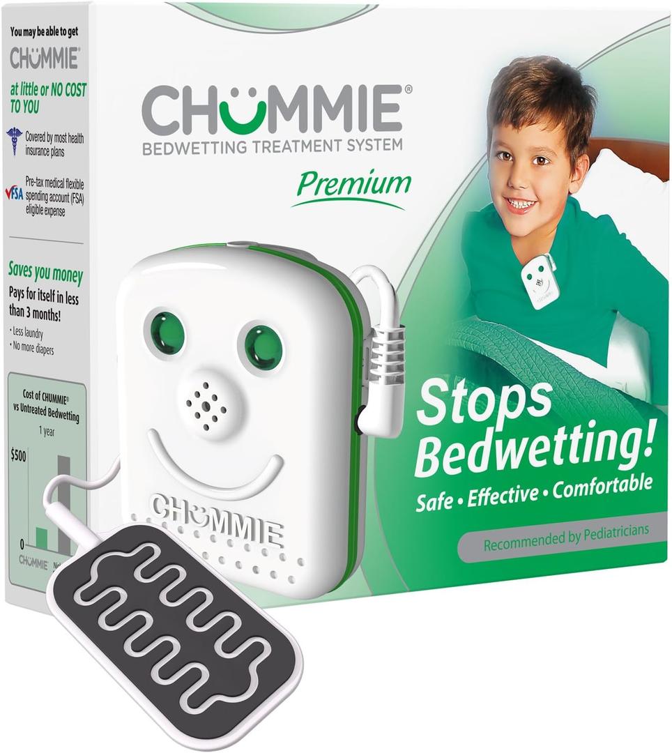 Premium Bedwetting Alarm for Deep Sleepers - Award Winning, Clinically Proven System with Loud Sounds, Bright Lights and Strong Vibrations, Green