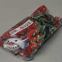 NOVILYS Red Christmas Rectangle Tablecloth - Printed Xmas Tree & Snowman Pattern, Washable &Stain Resistant Decorative Holiday Table Covers for Kitchen, Party, Dining Table Decor - 60 x 84 Inch