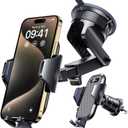 [True Military-Grade] Car Phone Holder VANMASS [Upgraded Strongest Suction & Clip] Cell Phone Mount for Dashboard Windshield Vent, Truck Accessories Cradle Stand for iPhone 16 Pro Max 15 14 13 Android (Black)