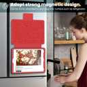 Case for iPad 9th/8th/7th Generation Case 10.2 inch 2021/2020/2019, PU Leather Strong Magnetic Cover with Multi-Angle Magnetic Stand, Pencil Holder, Card Slots, Auto Sleep/Wake, Red