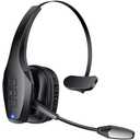Trucker Bluetooth Headset, Wireless Headset with Mic, Bluetooth Headsets with Dual Noise Cancelling Microphone & Mute Button, 55Hrs Working Time PC Headsets for Cell Phones, Computer, Truck Driver