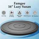 16 Inch Lazy Susan Turntable Heavy Duty Rotating Swivel Stand Lazy Susan with Steel Ball Bearings for Flat Panel Monitors, Computer, TV, Speakers, Bonsai, Statue, Cabinet Organizer