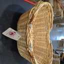 Oypeip Wicker Basket Gift Baskets Empty Oval Willow Woven Picnic Basket Easter Candy Basket Large Storage Basket Wine Basket with Handle Egg Gathering Wedding Basket 15"*11"*7" (Nature)