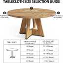 Round Clear Vinyl Fitted Tablecloth Waterproof Oil-Proof Heavy Duty Elasticized PVC Table Cover Elastic Edge Design Plastic Tablecloth, Indoor/Outdoor Use. (Fits 57" to 65" Diameter Tables)