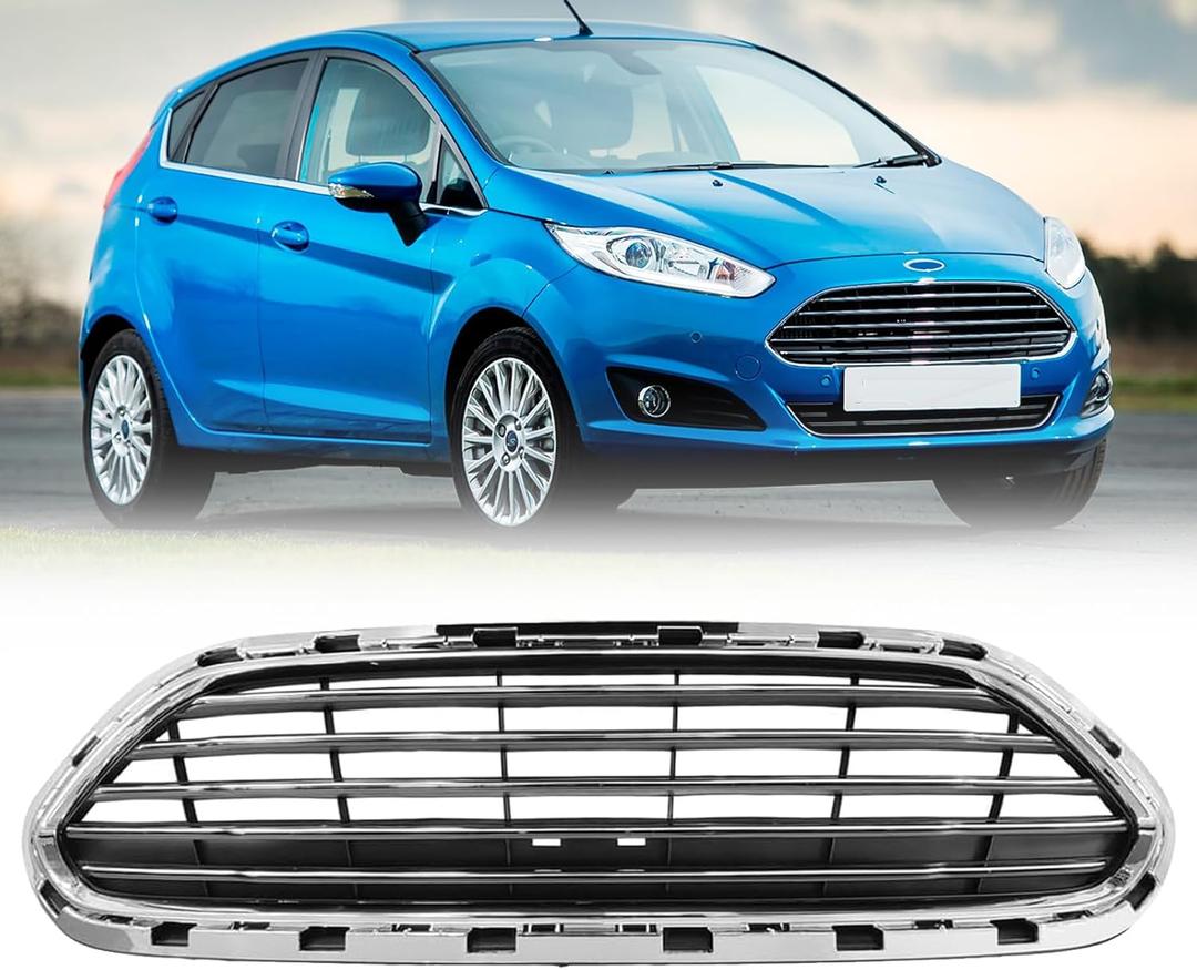 Front Bumper Grille For For-d Fiesta Chrome Frame Grille 2014-2019 D2BZ17B968AA FO1200552