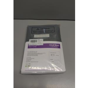 CUCRAF Sheer Curtains Panels for Living Room Bedroom Short Window Semi Treatment Drapes Voile Rod Pocket,Set of 2 (54 x 63 inches Long,Grey)