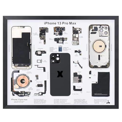 SHANBOYU Art for iPhone 13 Pro Max Disassembled Artwork, 6.7 inch Display, Framed Generation Parts Display Old Mobile Phone Display Old Mobile Phone rationing disassembly Display