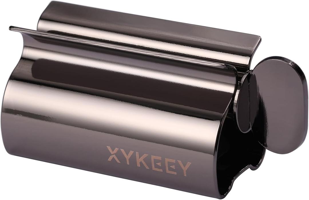 XYKEEY Toothpaste Squeezer Tube Squeezer - Toothpaste Squeezer Roller Tube Squeezer Tool, Rolling Tooth Pastetooth Paste Squeeze Dispenser Tube Wringer, 1 Pack (Black)