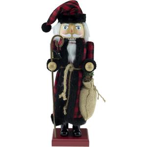 Clever Creations White Vintage Santa 14 Inch Traditional Wooden Nutcracker, Festive Christmas Dcor for Shelves and Tables
