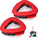 Scrub Brush, 2 Pack Spin Scrub Brush Replacement Head Compatible O Cedar Easywring 1 Tank System, Stiff Bristle Cleaning Brush for Kitchen Bathroom and Various Hard Surfaces