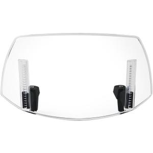 PACEWALKER Universal Motorcycle Windshield Extension Motorcycle Wind Deflector Adjustable Clip-on Windscreen Visor Fit for Most Motorcycle Scooter Dirt Bikes (Transparent)