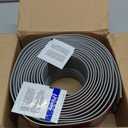 Heavy-Duty Stair Edge Trim, 20FT Vinyl Rubber Stair Nosing, Non-Slip Self Adhesive Stair Edge Protector Suitable for Indoor/Outdoor Stairs, Non-Slip and Waterproof (Gray)