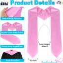 60 Inch Graduation Stole, Plain Graduation Sash Unisex Graduation Stole Class of 2026 2025 for Academic and Choral (Pink)