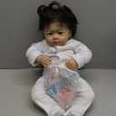 Reborn Baby Dolls Rooted Hair 19 inch Real Life Realistic Newborn Baby Dolls Full Body Squishy Lifelike Poseable Cloth Body Weighted Real Looking Bebe Kids Gifts (White)