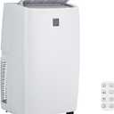 14,000 BTU Portable Air Conditioner Cools Up to 750 Sq.Ft, 3-IN-1 Quiet Portable AC Unit with Remote Control & Installation Kits for Large Room, Smart/Sleep Mode, Auto Swing, 24H Timer