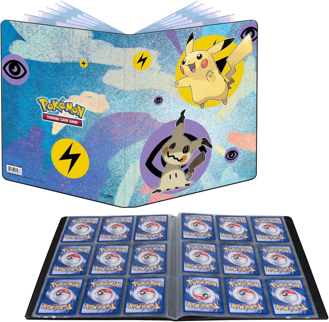 Ultra Pro | Pokemon Pikachu & Mimikyu 9-Pocket Folder | Trading Card Accessory | Ages 6+, Black