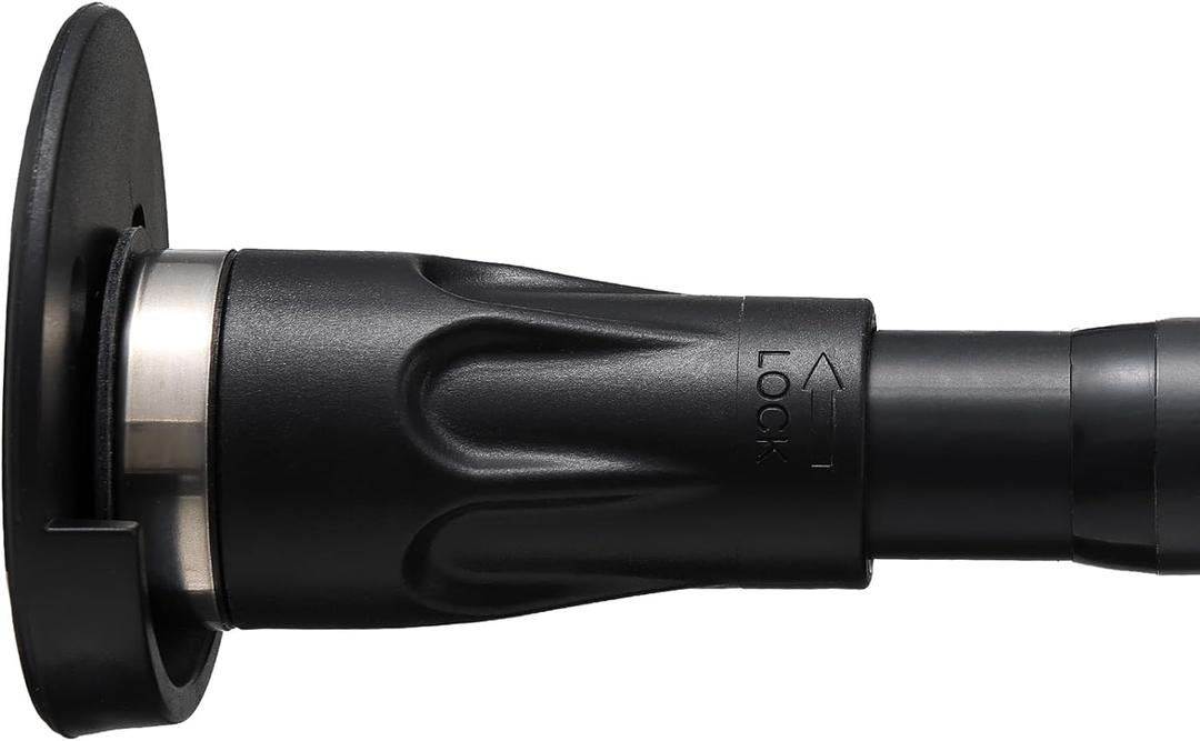 Shower Curtain Rod With Holders, 42 to 60 inch Tension Shower Curtain Rod No Drilling Adjustable Black Shower Rods