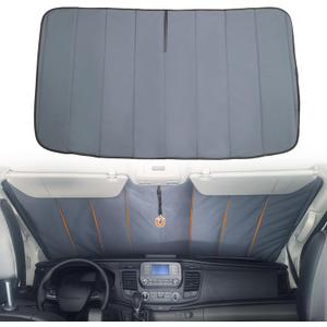 MELIPRON Insulated Blackout Window Cover Fit for Ford Transit 2015-2025, Front Windshield Sunshade, Blocks Light & UV, Keeps Cool in Summer & Warm in Winter, Perfect for Vanlife & Camping