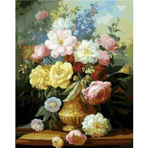 2 x Newsight DIY Oil Painting Paintworks Paint by Number for Kids and Adults (16''Wx20''L , Peony Flower)