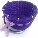 Solid Bamboo Basket Purple 10 in