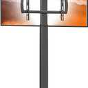 Universal Floor TV Stand with Mount 80 Degree Swivel Height Adjustable and Space Saving Design for Most 27 to 65 inch LCD, LED OLED TVs, Perfect for Corner & Bedroom HT1002B