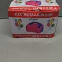 Growsun Electric Balloon Pump Air Inflator Portable Automatic Dual Nozzle Balloon Blower 110V 600W for Birthday Baby Shower Balloons Party Decorations (Rose Red)