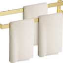 Double Towel Bar,Towel Rack for Bathroom Stainless Steel Wall-Mounted Bathroom Hardware Accessories Brushed Gold 32 Inch