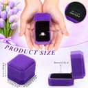 Laumoi 36 Pcs Ring Boxes Bulk Purple Velvet Jewelry Earring Boxes Wedding Ring Display Case for Packaging Wedding Ceremony Engagement Proposal Anniversary Birthday Gift