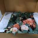 Ling's moment Fall Wedding Arch Flowers with Sheer Drapes Kit - Artificial Terracotta and Burnt Orange Floral for Ceremony Backdrop, Arbor Decor, 5-Piece Set (2 Flower Stems + 3 Hanging Drapes)