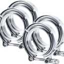EVIL ENERGY 3.0 Inch V Band Clamp with Flange Male Female Stainless Steel 2PCS