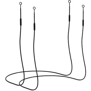 Earplug Lanyard [2 pcs] with Magnetic Tug-Resistant Safety Cord, Flexible Silicone Lanyard with Most Earplugs with Removable Tips Compatible (Black)