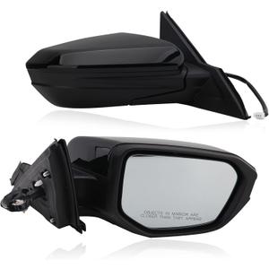 Passenger Side Mirror Compatible With 2016 2017 2018 2019 2020 2021 Honda Civic,Mirror with Power Glass,Non-Heated,Manual Folding Right Passenger Side