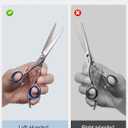 Hair Cutting Scissors for Left Hand, ULG Left-Handed Professional Hair Scissors 6.5-Inch Razor Edge Barber Shears for Salon and Home Hair Cutting Made of Japanese Stainless Steel, Blue Fingerhole Ring