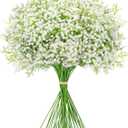 MERIXMAS Babys Breath Artificial Flowers, Babys Breath Flowers Artificial Bulk for Wedding Decor, White Fake Flowers for Party Home Garden Decor (24, White)
