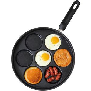 7-Cup Egg Frying Pan Skillet, Non Stick Egg Cooker Pan, Omelet Pan For Breakfast Pancake, Crepe Pan Gas Stove & Electronic (11.4in(7-cup eggpan))