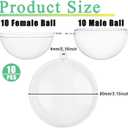 Clear Plastic Fillable Ornaments for Crafts 80mm Christmas Ornaments Balls, Acrylic DIY Ornaments Christmas Tree Decorations, Hanging Decoration (Clear Fillable Balls 80mm)