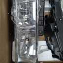 PIT66 LED DRL Headlight Assembly Compatible with 2003-2006 Chevy Silverado 1500 2500 3500 HD Model/ 03-06 Avalanche 1500 2500(Fit No Cladding only) Pair Headlamps
